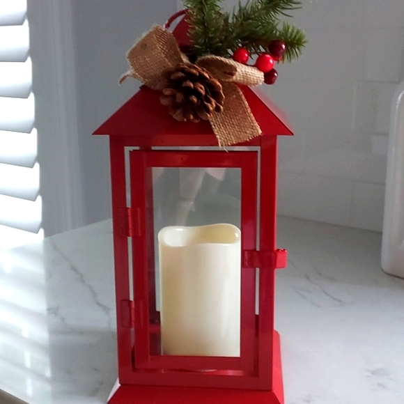 Hallmark Other - HALLMARK Red Holiday Flickering Lantern